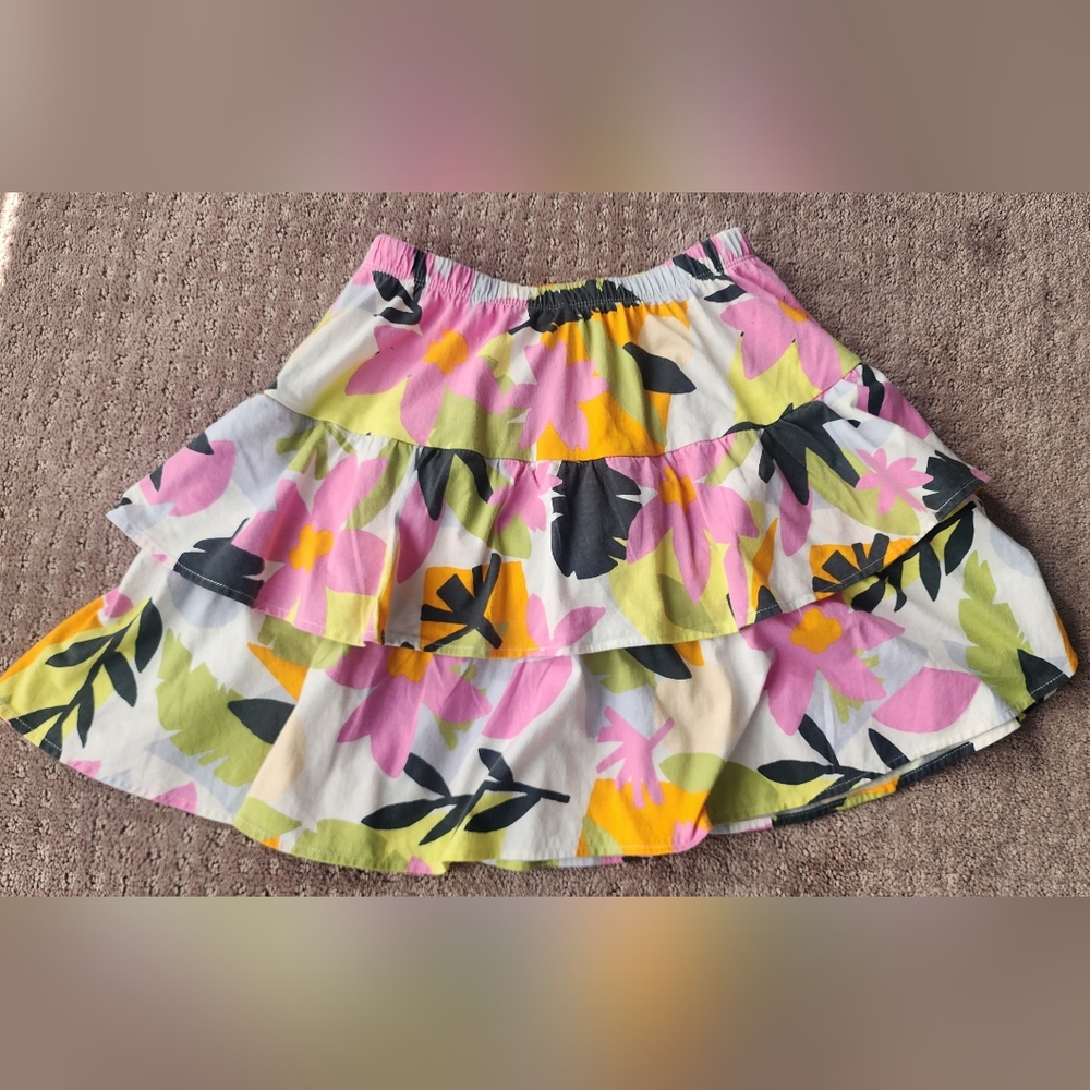 Tea vibrant tropical print skort girls size 10